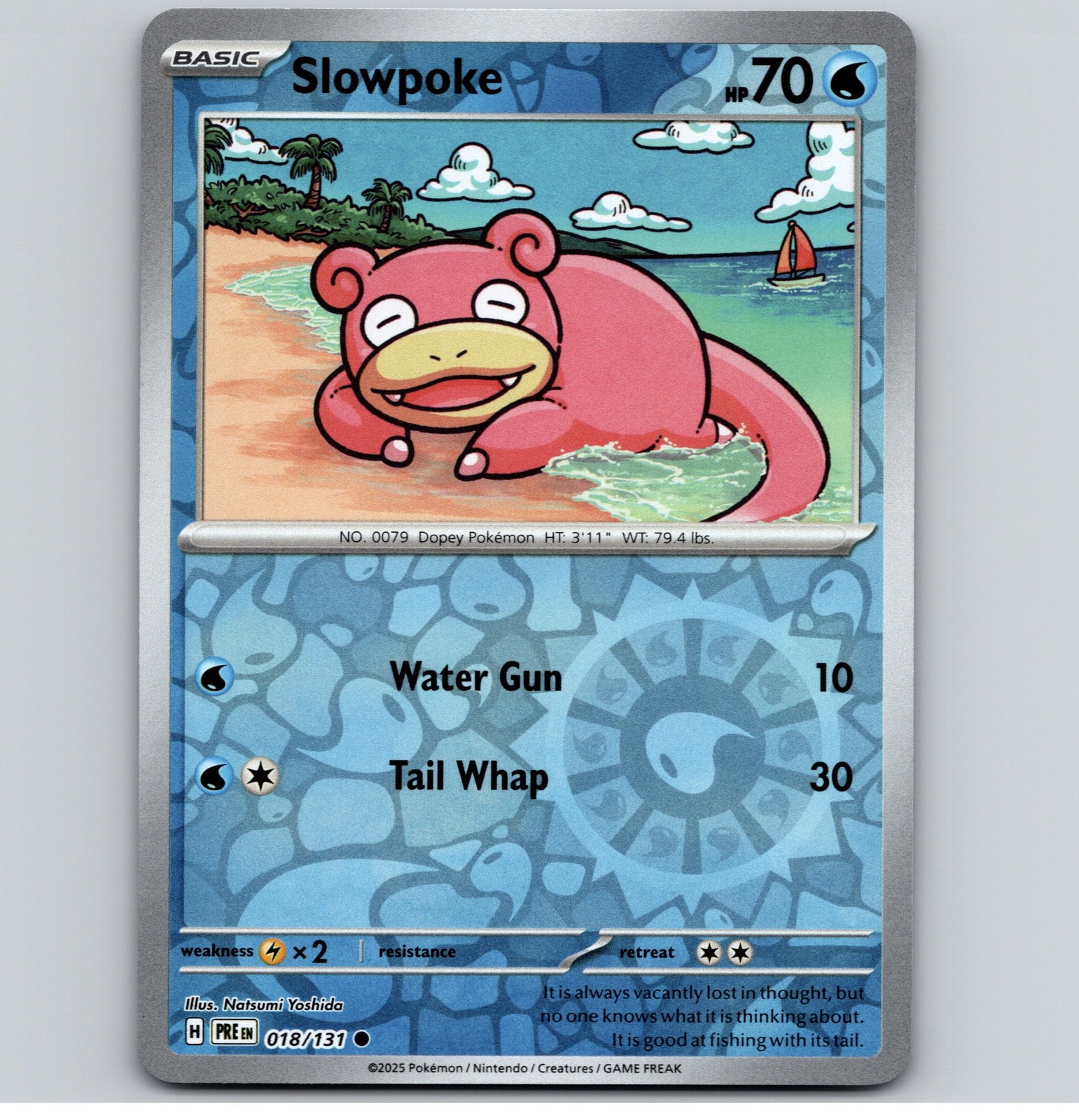 Slowpoke - PRE SV: Prismatic Evolutions #018/131 Common Reverse Holo NM