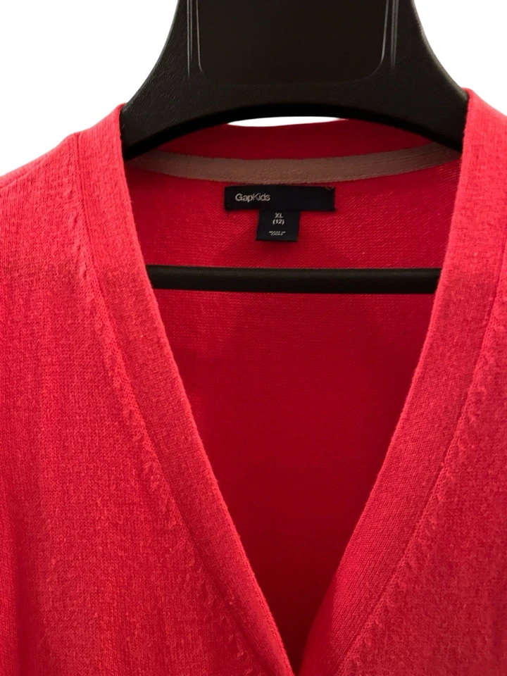 Cárdigan Gap Niñas Niños Coral Tejido con Botones Talla XL (12) Botones en Forma de Corazón Foto 2 de 4