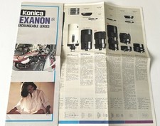 Konica Hexanon AR Lenses Brochure 1979 Large Color Foldout