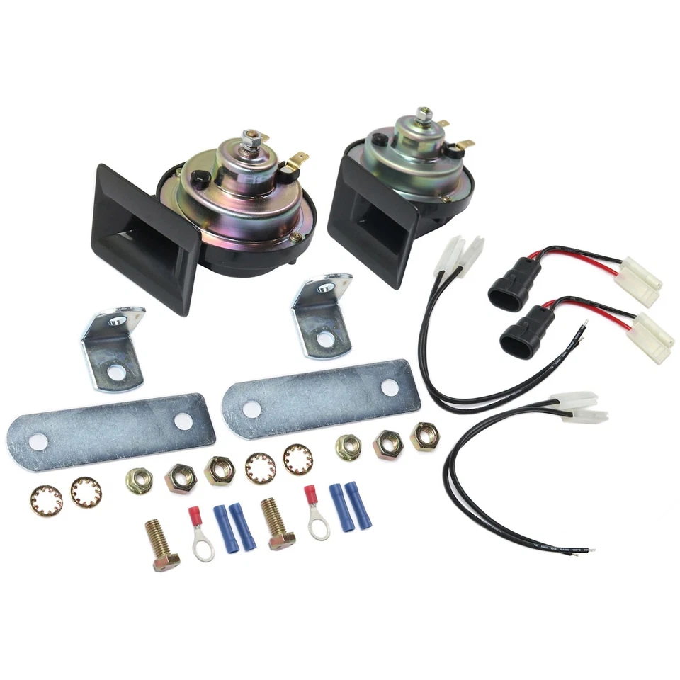 Pair Horns Set of 2  Driver & Passenger Side for Chevy Olds Suburban Avalanche - Image 2 of 4