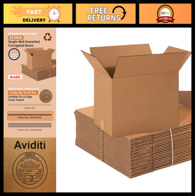 20-Pack Corrugated Shipping Boxes 20''L x 12''W x 12''H - Moving, Mailing, Packing