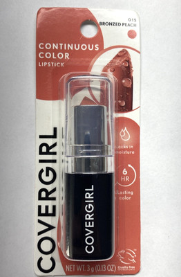 CoverGirl Continuous Color Lipstick, Bronzed Peach #015 New In Package