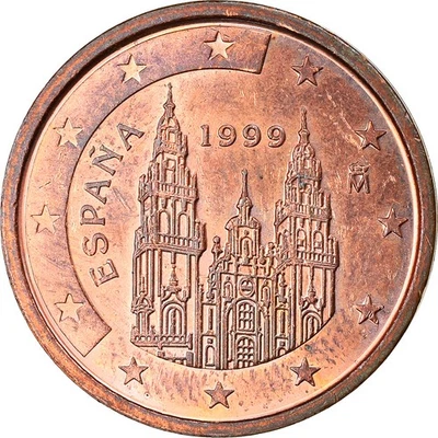 Espagne, 2 Euro Cent, 1999, Madrid, TTB, Copper Plated Steel, KM:1041 - Photo 1/2
