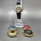 Timex Watch Women 21mm Silver Dial Gold Tone Interchangeable Bezel Runs VTG