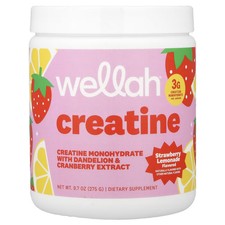 2 X Wellah, Creatine, Strawberry Lemonade, 9.7 oz 275 g