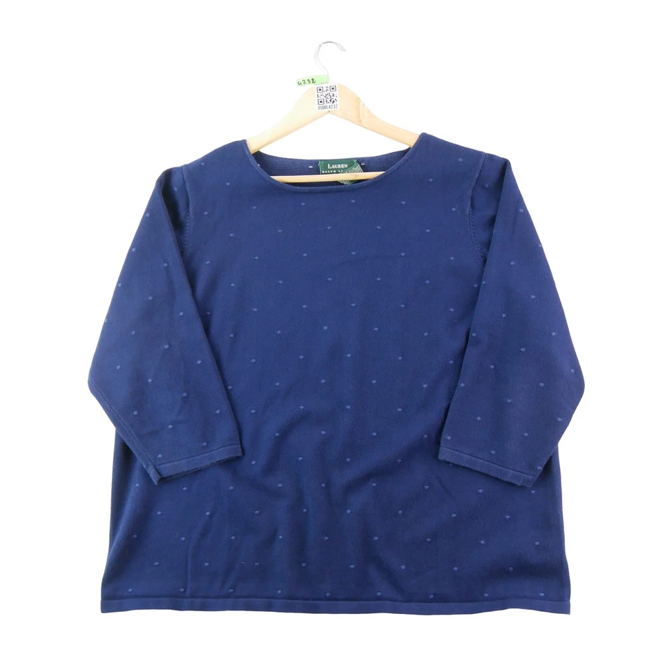 Lauren Ralph Lauren Pull Femme Taille 2XL Marine #QWE4232 - Photo 1/4