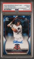 2023 Topps Bowman Draft Sapphire Luke Keaschall Rookie Auto /199 PSA 9 Twins