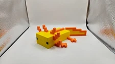 Minecraft Axolotl JUMBO - 3D Printed Axolotl Toy Yellow & Orange Color
