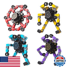 4-Pack Transformable Fidget Spinners for Kids  Adults Stress Relief Sensory Toy