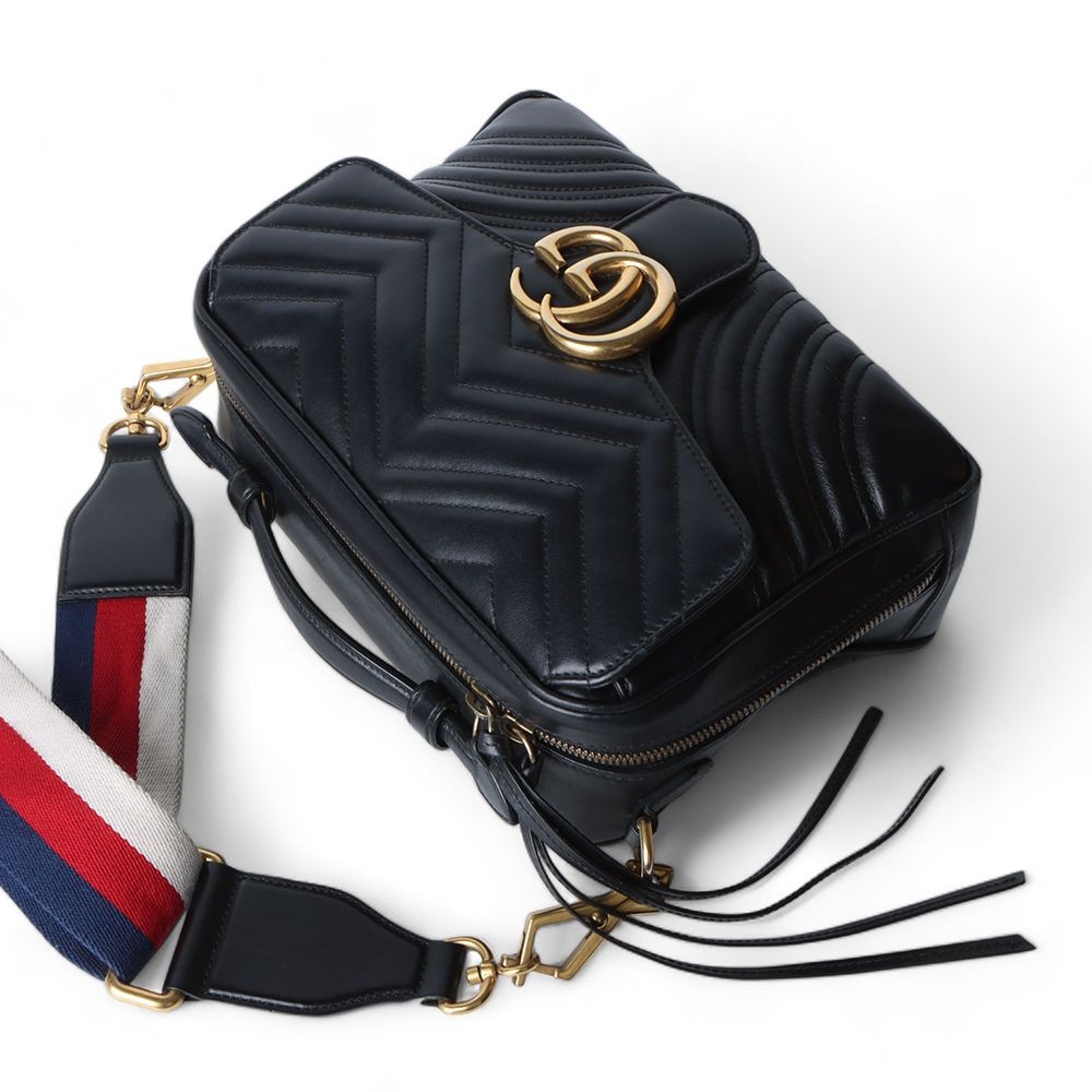 バッグ GUCCI L HANDLE LEATHER SHOULDER BAG VINTAGE GUCCI IVORY MICRO GG COATED CANVAS W/ LEATHER