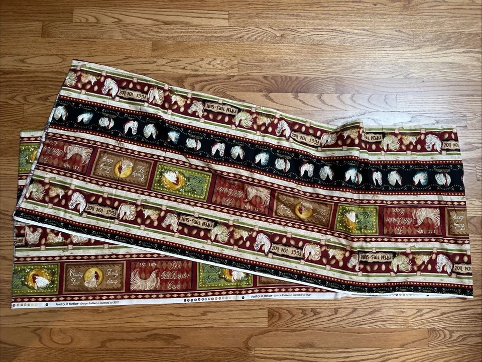 Poultry In Motion Grace Pullen Cotton Quilting Fabric 3 Yards + Panel - Image 4 of 4