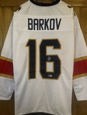 Autographed/Signed Aleksander Barkov Florida White Hockey Jersey BAS COA