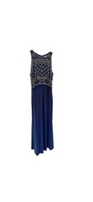 David’s Bridal Gown Navy Blue Beaded Size 12