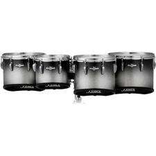 Pearl Champ CarbonCore Marching Tenor Drums Quad 10/12/13/14 Blk Slvr Brst  LN