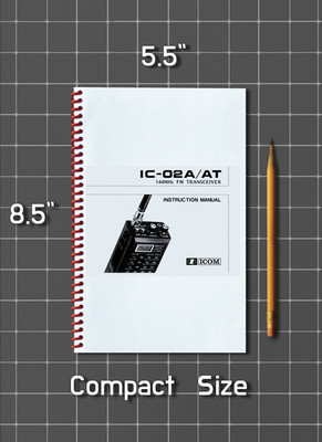 Icom IC-02A/AT   INSTRUC TION MANUAL Guide   48 Pages   Half Size 5.5x8.5