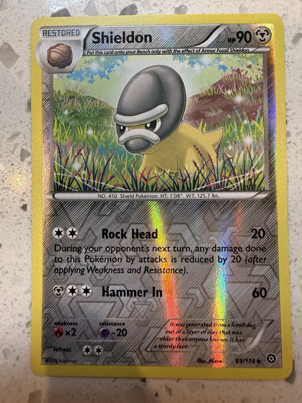 Shieldon 69/114 XY - Steam Siege Reverse Holo