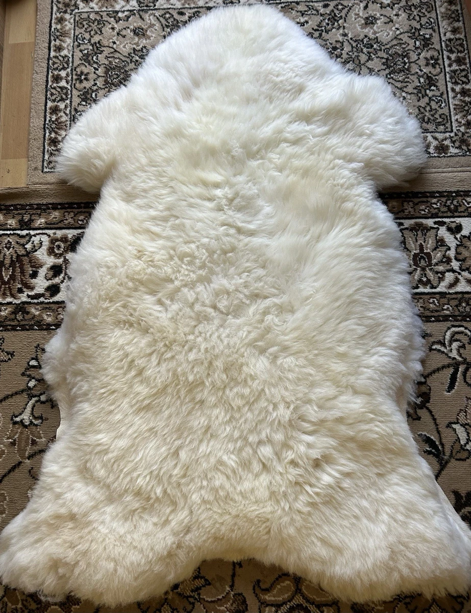 Tappeto Soffice In Finta Pelliccia Di Pecora - 120x180 Cm - Peluche Alta Densità Per Divano E Camera Da Letto - 2