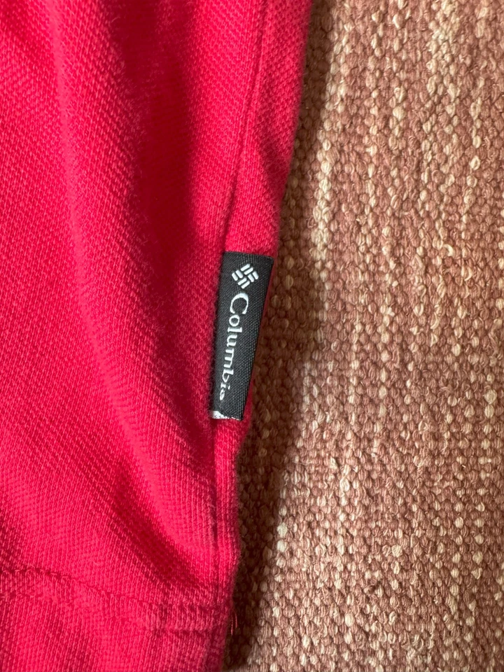 Columbia Shirt Mens Size XL Red Long Sleeve Henley VTG 90s Cotton - Image 4 of 4