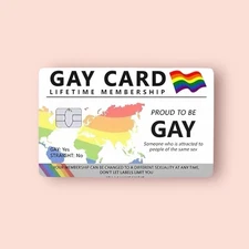 Gay Card LGBTQ Credit Card Sticker Debit Skin Decal Cover
