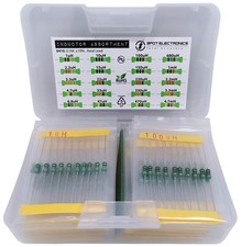 200-Piece Inductor Set 20 Values from 1 H to 4.7mH, 1/2W 0.5W Options