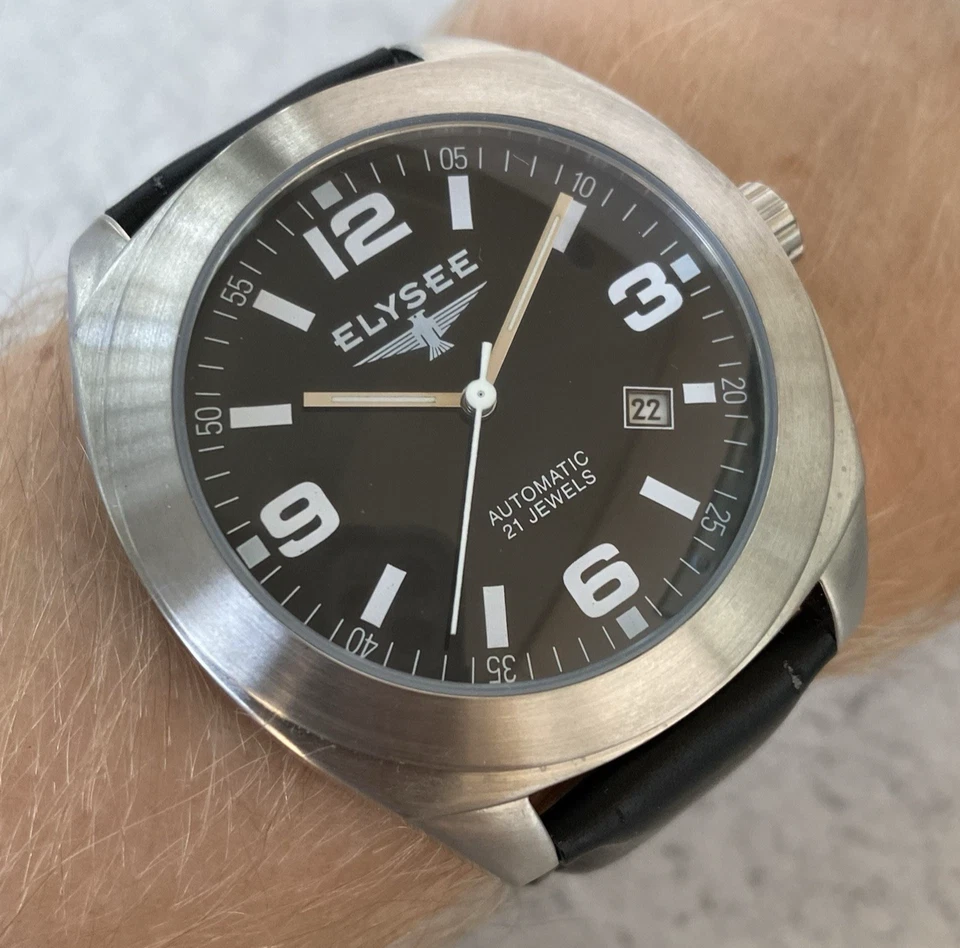 Автоматические часы Elysee с черным циферблатом 6532008 45 мм Quickset дата - Изображение 2 из 4