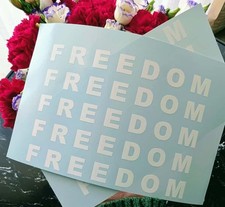 5x FREEDOM Decals 8'' Charlie Kirk Hero Patriotic Car Sticker NO USA IMPORT FEES