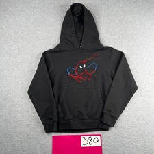 Spiderman Hoodie Youth Small Black Ebroidered Pocket Pullover