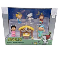 Peanuts Nativity Figures Deluxe Set Snoopy Charlie Brown NEW Sealed