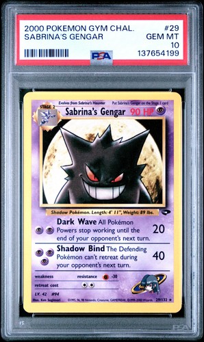 Sabrina's Gengar (Unlimited) graded PSA 10 for sale on eBay