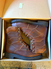 Wolverine Tremor 8" Brown Leather Work Boots Steel Toe Slip Resistant 10.5 EW