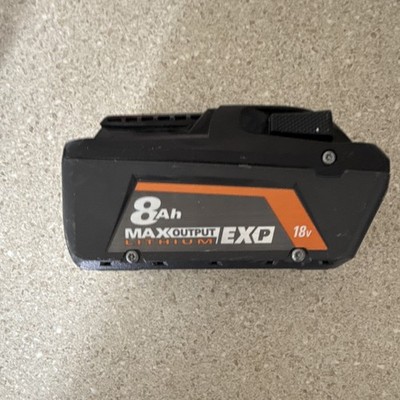 RIDGID 18V 8Ah MAX Output EXP Lithium-Ion Battery w/ Charger R840095