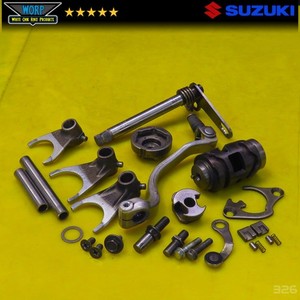 2000 SUZUKI RM250 TRANSMISSION GEAR CHANGE FORKS SHIFT SHAFT CAM DRUM SHIFTER