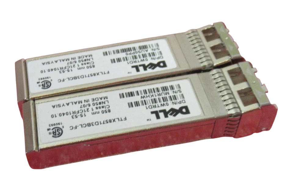 2 x Dell WTRD1 10Gbps 10GBase-SR Multi-mode Fiber 300m 850nm LC SFP+ Transceiver - Image 3 of 4