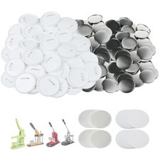 Mostme 100 Sets 75mm/3 inch Button Supplies Button Parts for Buttons Maker Machi