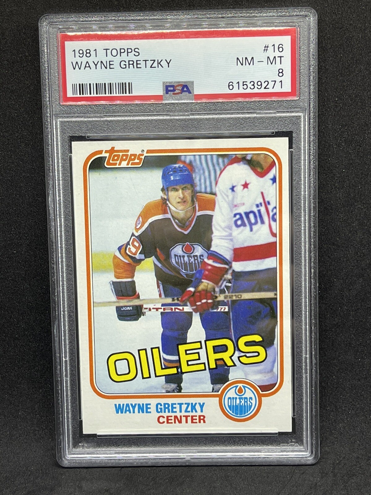 1981 Topps Wayne Gretzky PSA 8 NM-MT #16 Oilers HOF
