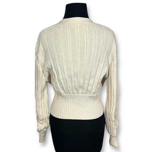 Artizia Wilfred Thais Cardigan Maglione Misto Lana Panna Donna M - Foto 2 di 7