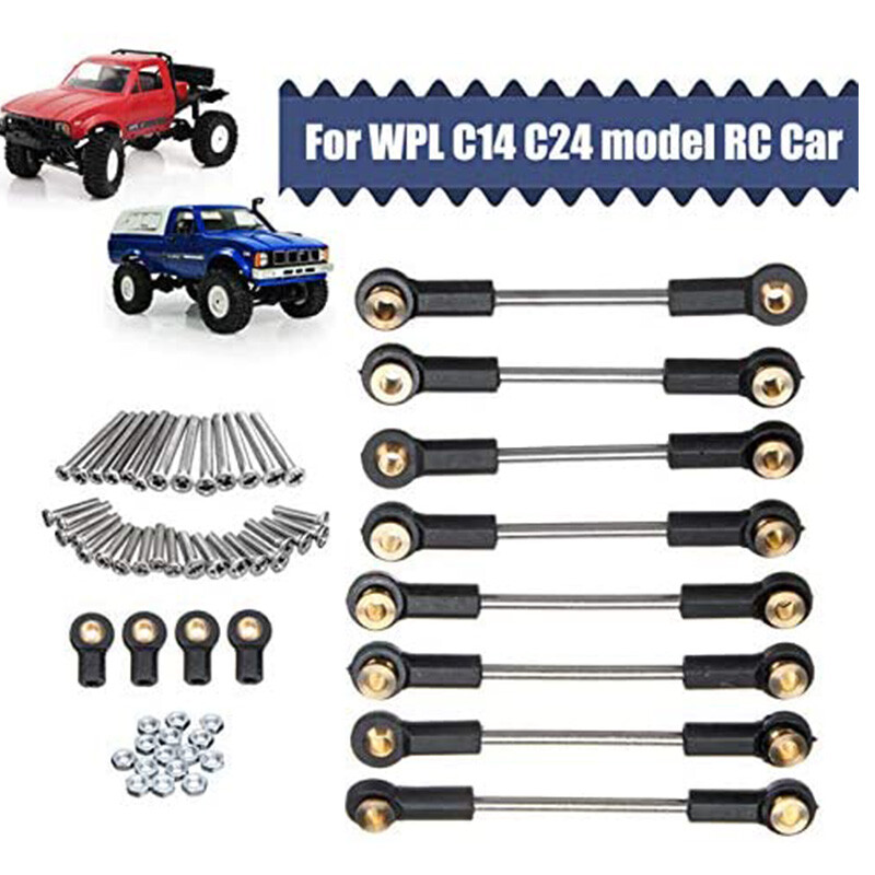 Upgrade Replacement Part Metal Suspension Toe Link Tie Rod Set for 1/16