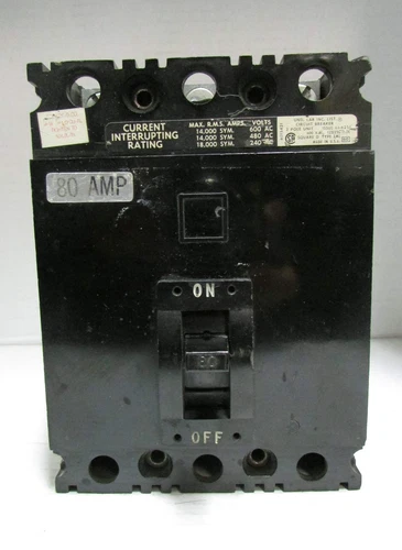 Square D FAL36080 Circuit Breaker 80AMP 600V 3POLE