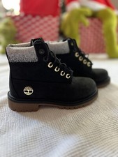 Timberland NBA Toronto Raptors Size 12.5 Black Lace Up Boys Boots Limited