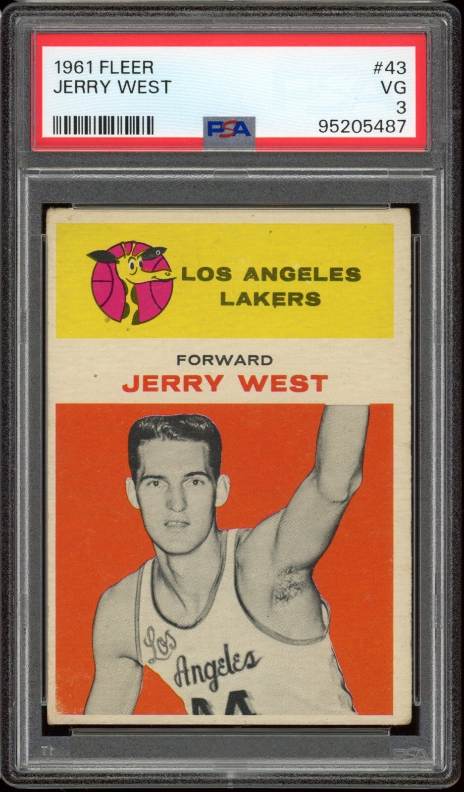 1961 Fleer Basketball #43 Jerry West PSA 3
