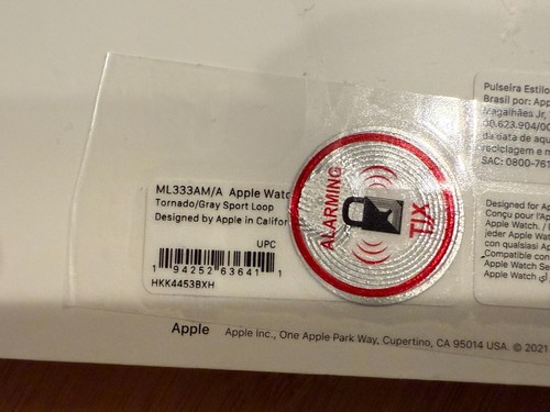 Apple Watch Band OEM Sport Loop - Tornado/Gray 45mm ML333AM/A Brand New Sealed - Zdjęcie 5 z 8