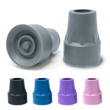 Puntas de goma para andador/muleta reforzadas con acero de 7/8" - 1 par - cualquier color