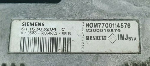 Renault Clio II (2) 1.6l 7700114576 Engine computer Siemens- IMMO OFF - Foto 2 di 3