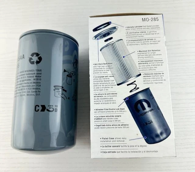 Juego de 12 filtros de aceite de motor diésel Dodge Ram Cummins 90-18 6,7 L 5,9 L Mopar OEM Foto 3 de 3