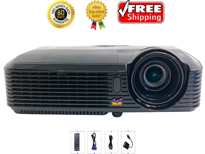 ViewSonic PJD5123 DLP Projector 2700 Lumens Home Theater HD HDMI-Adapter Remote