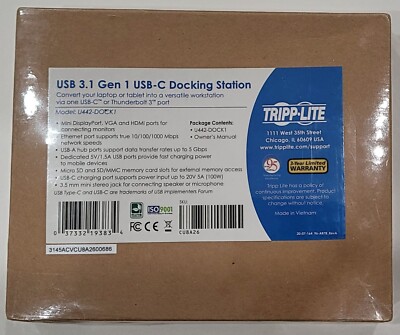 Tripp-Lite U442-DOCK1 USB 3.1 Gen 1 USB-C Docking Station 