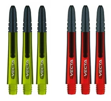 2 New Sets Winmau Vecta Medium Dart Shafts – Ships w/ Tracking - Green & Red
