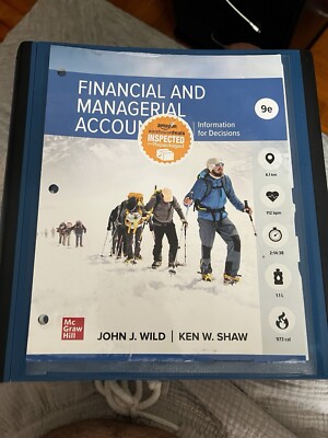 Financial And Managerial Accounting 9 Edition By Wild And Shaw | eBay