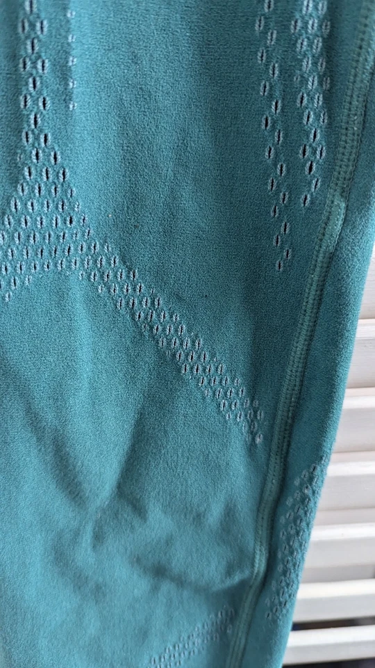 Sculpt Knit By Fabletics women Stretch High Waist Wide Waist Leggings sz S Green - Image 3 of 4