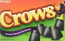 Crows Licorice Flavored Gumdrops 6.5 oz Theater Box (1-Box)